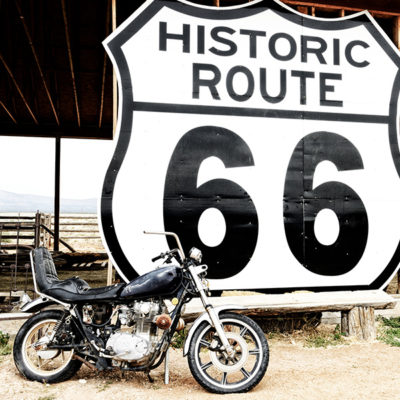 route 66 and motorcycle