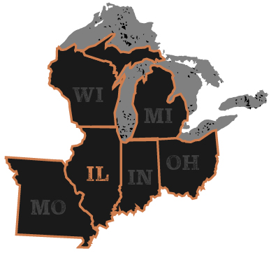 Midwest Map-IL