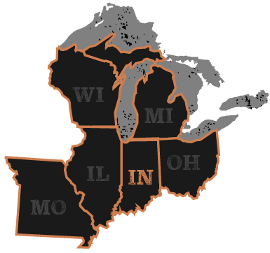 Midwest Map-IN