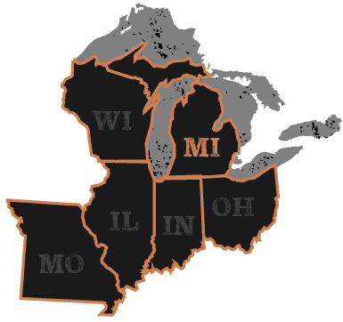 Midwest Map-MI